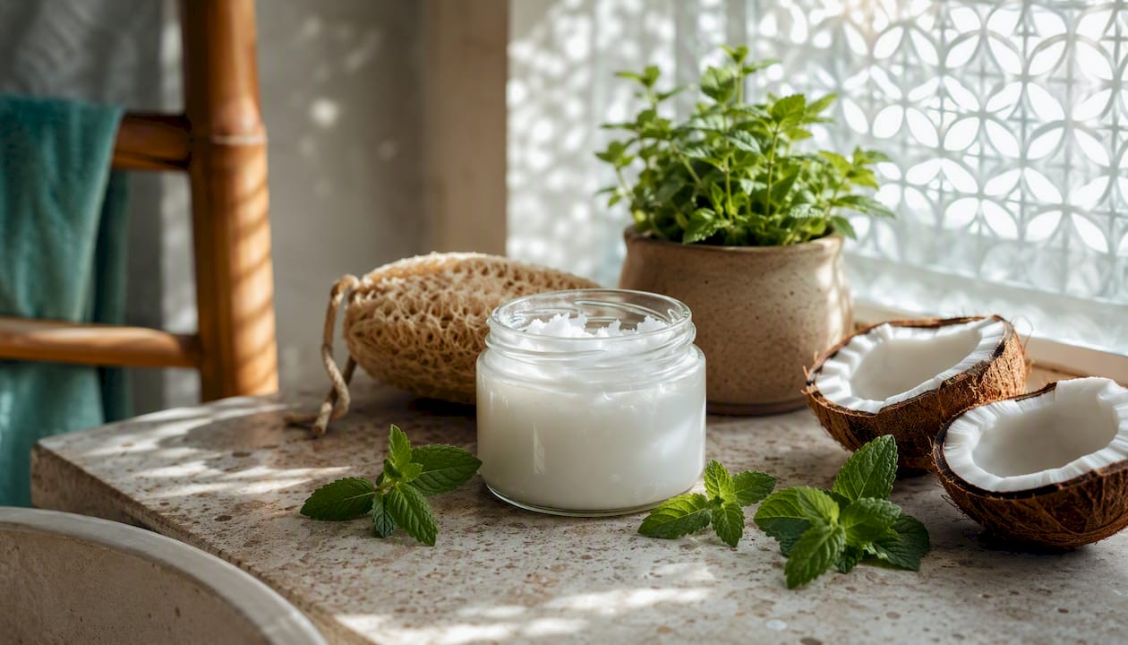 Natural herbs and oils for mouthwash