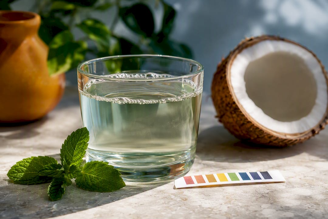 Natural mouthwash and pH testing materials