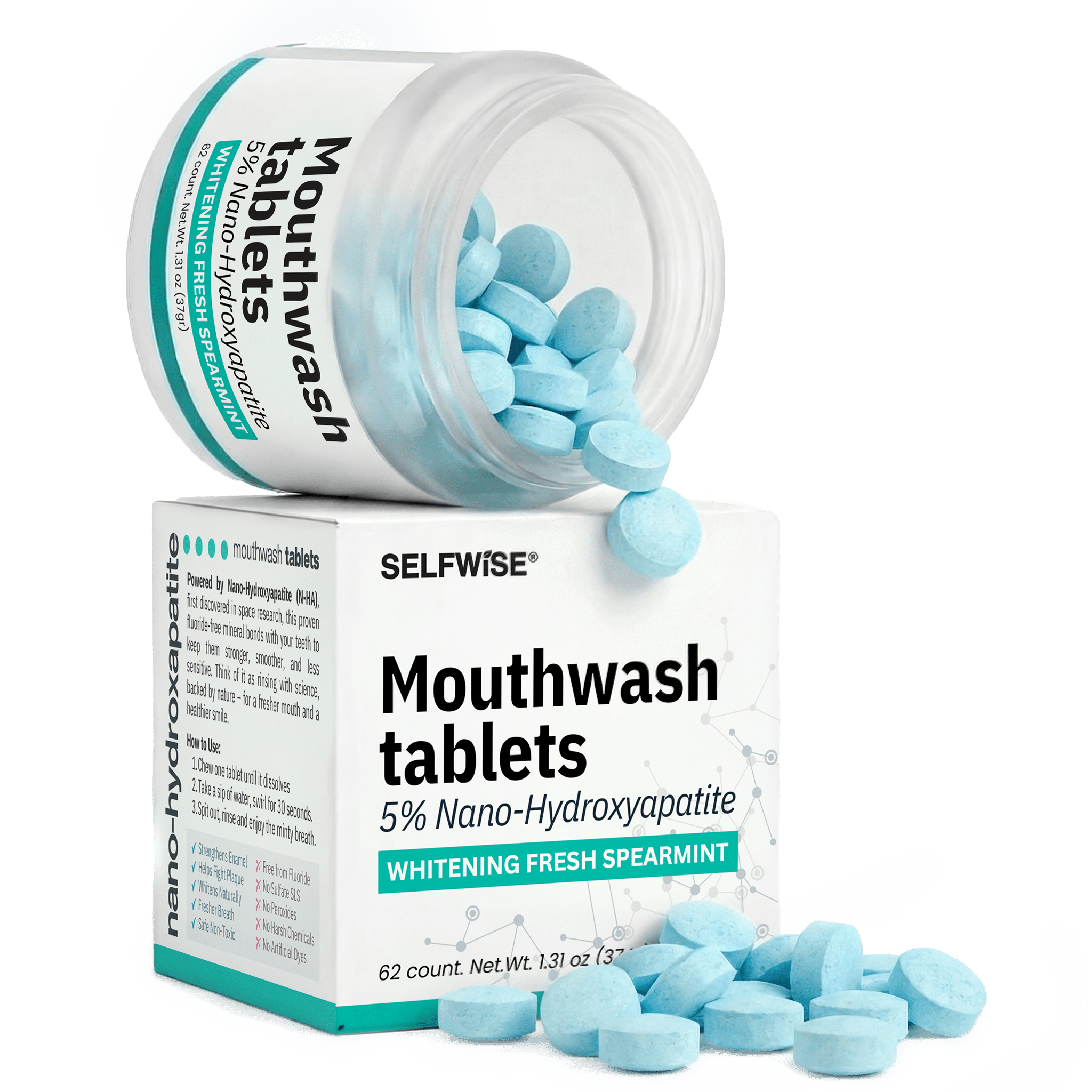 Nano Hydroxyapatite Mouthwash Tablets - Mouthwash Tablets - Selfwise