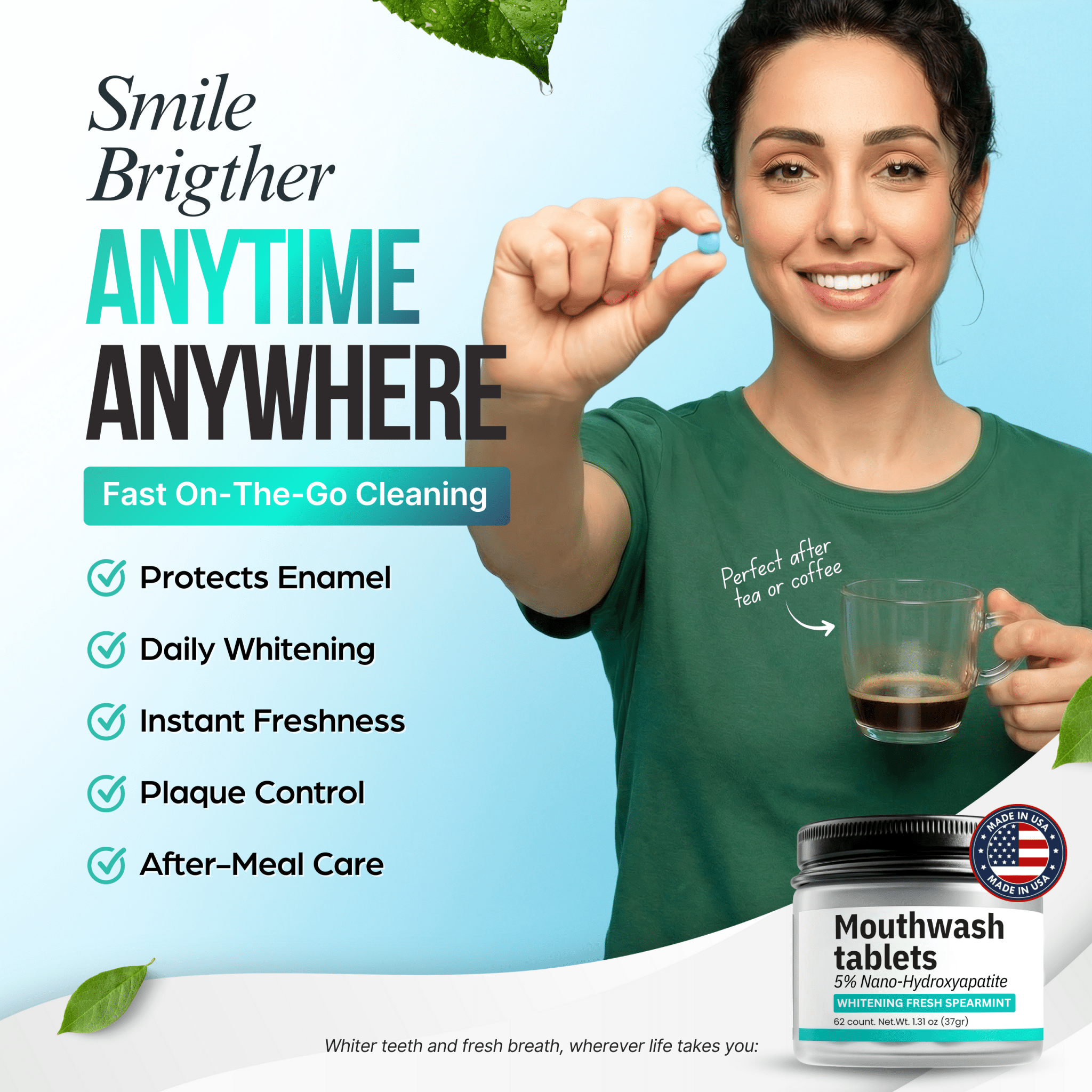 Nano Hydroxyapatite Mouthwash Tablets - Mouthwash Tablets - Selfwise