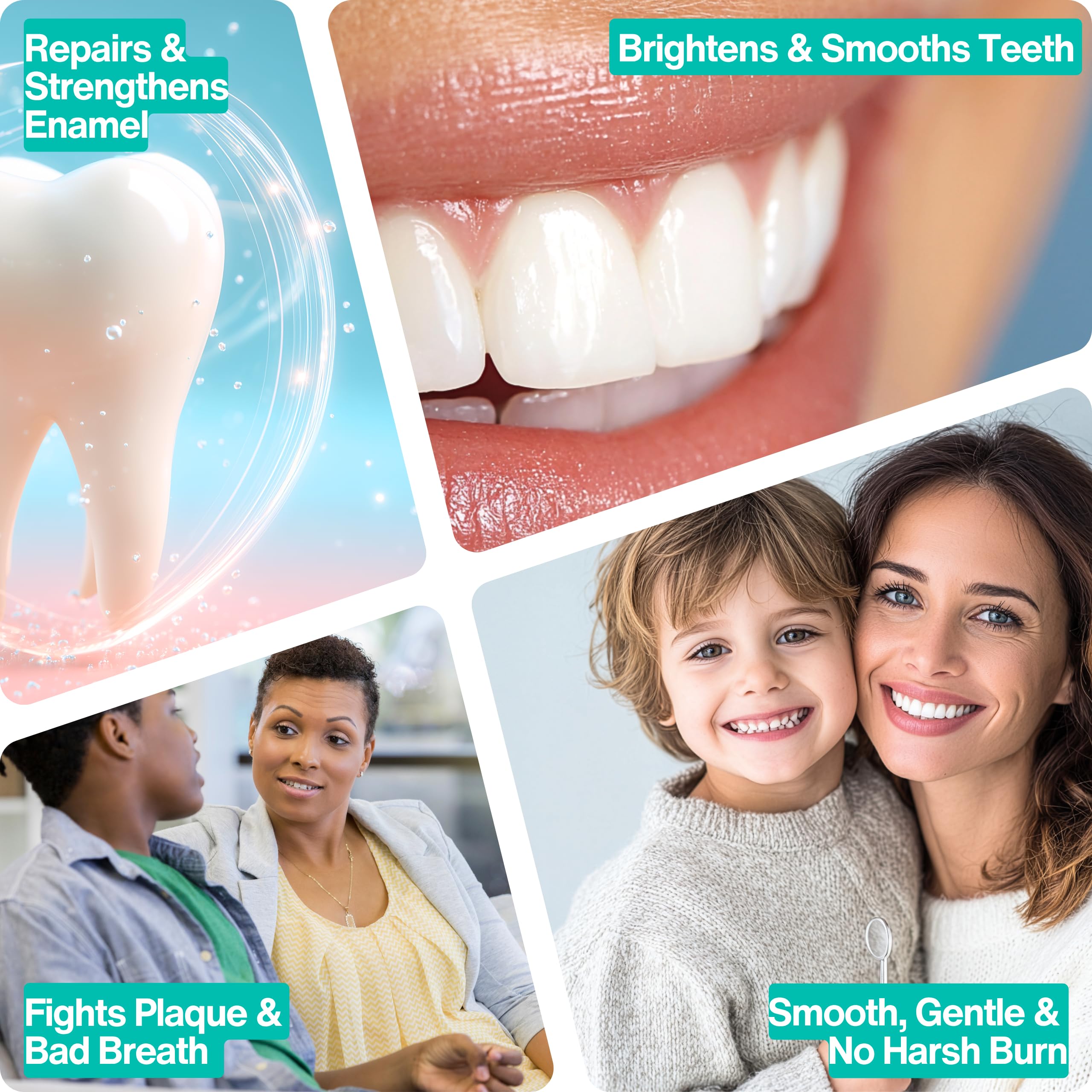 SELFWISE xylitol mouthwash oral care lifestyle collage