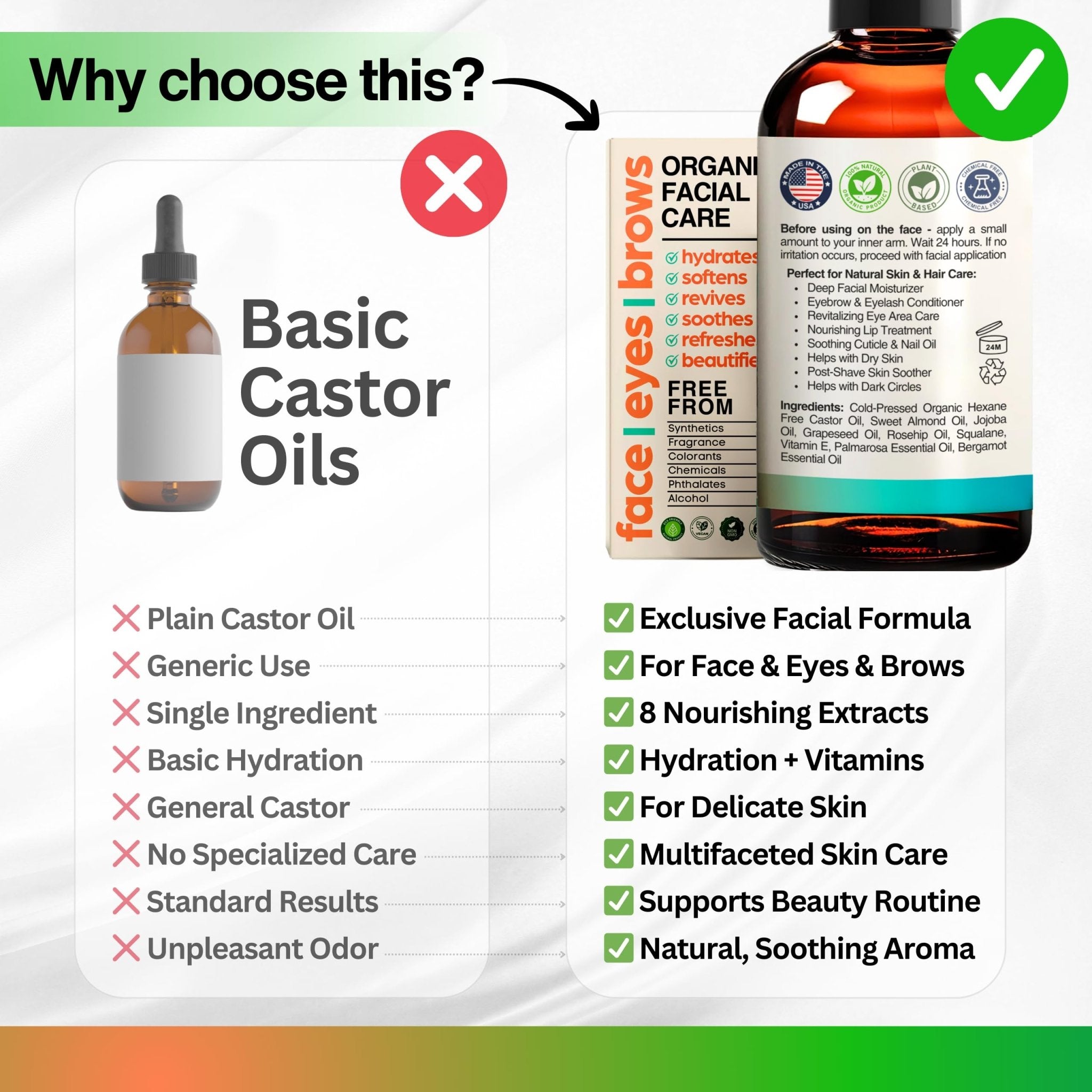 Organic Castor Oil Face Moisturizer - Facial Oil - Selfwise