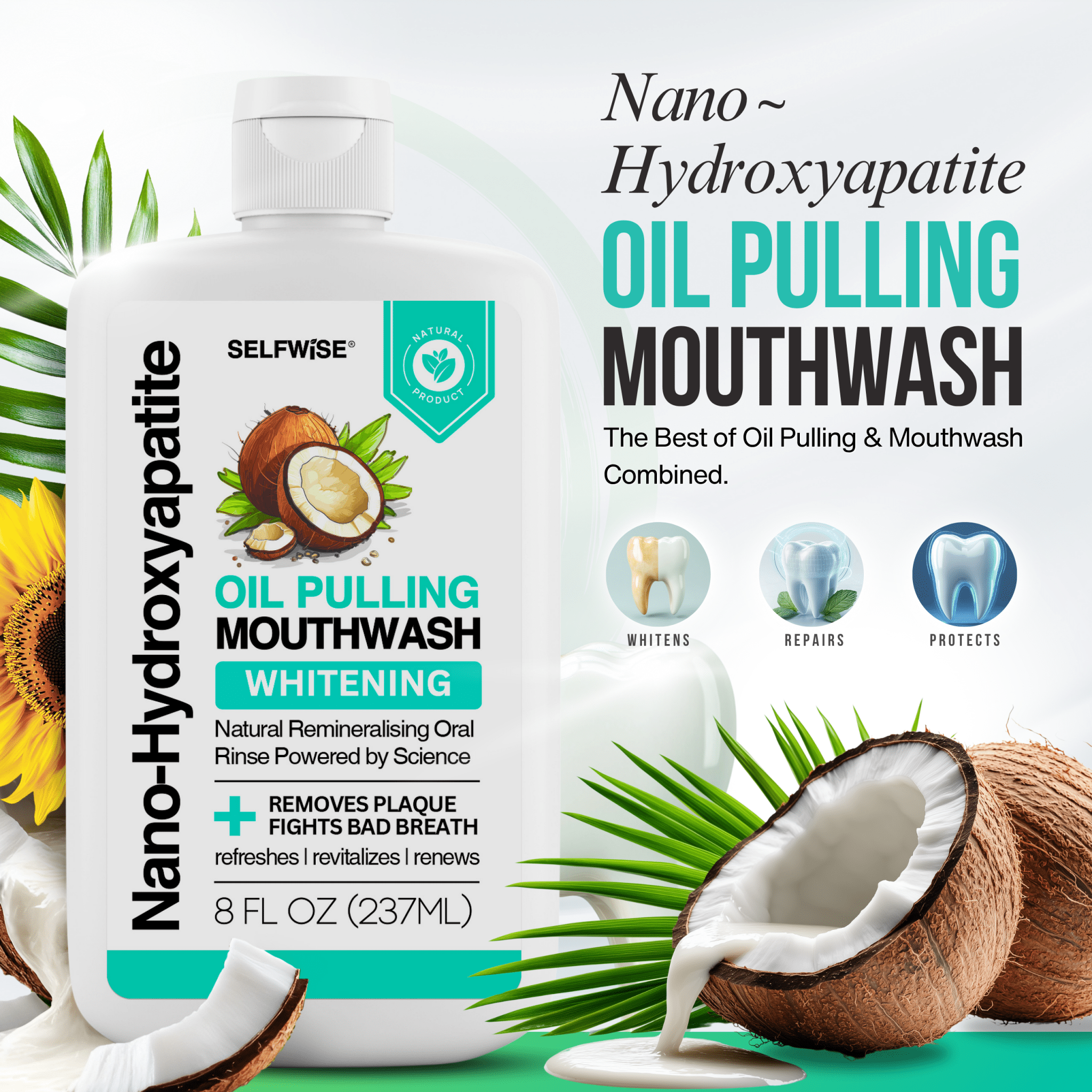 Nano Hydroxyapatite Oil Pulling Mouthwash - Mouthwash - Selfwise