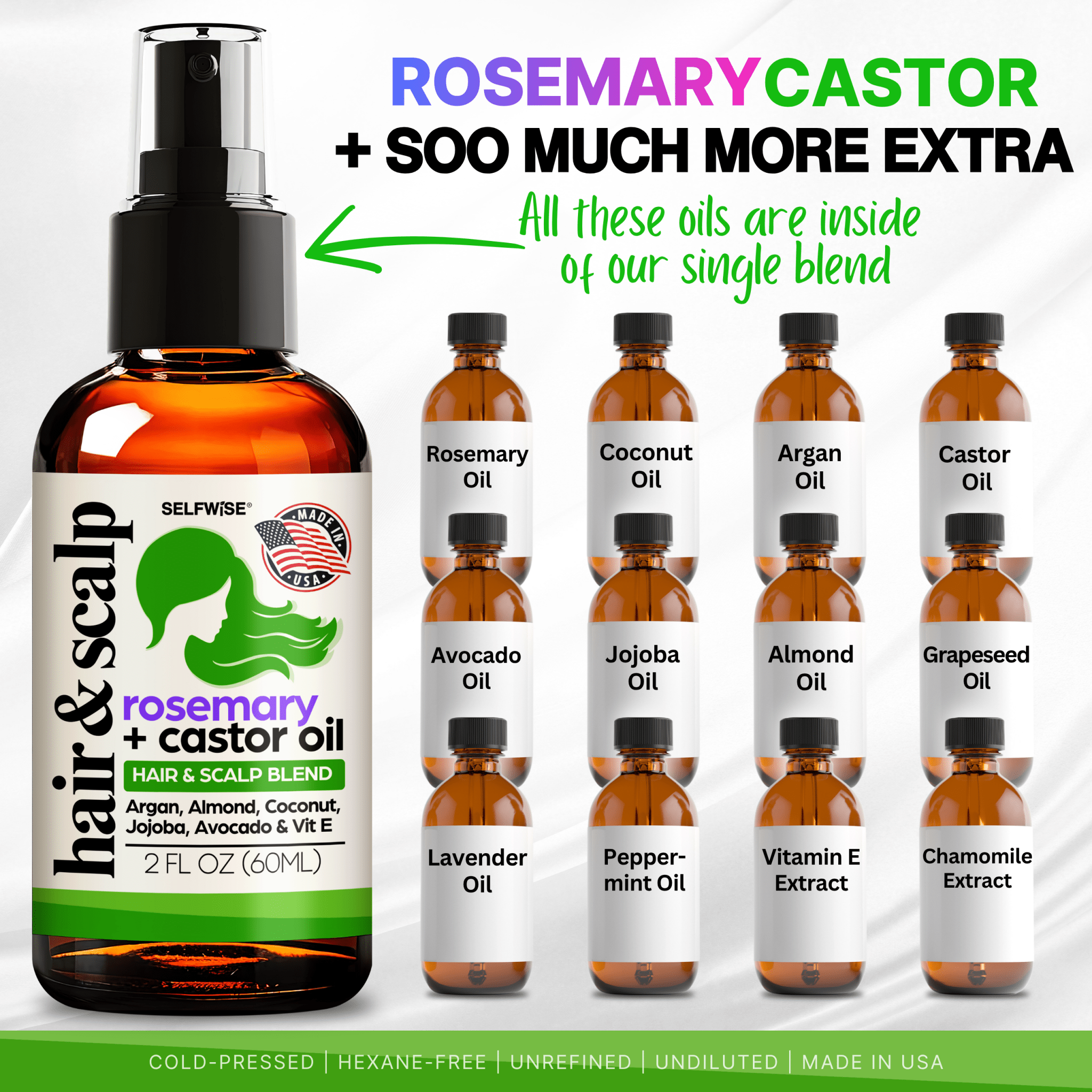 Rosemary & Multi - Oil Hair Growth Oil - Hair Oil - Selfwise