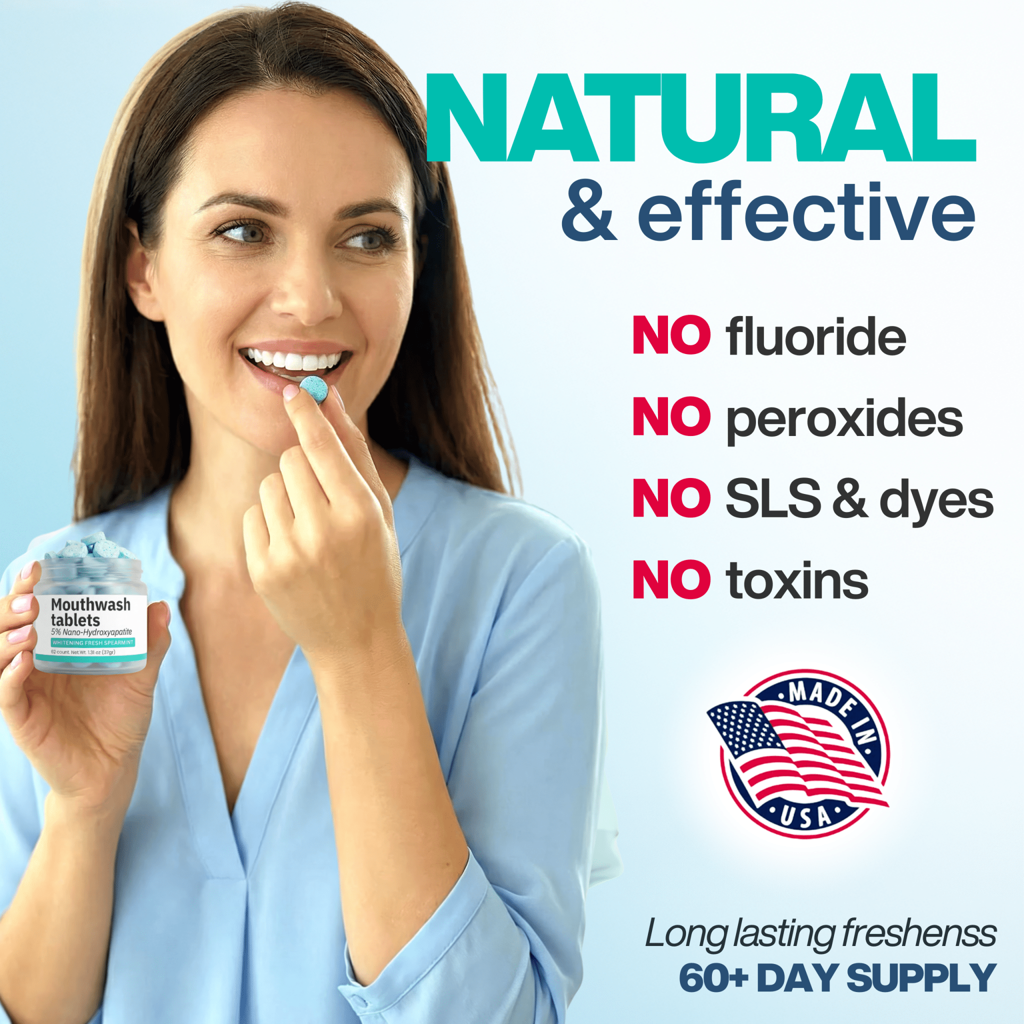 Nano Hydroxyapatite Mouthwash Tablets - Mouthwash Tablets - Selfwise