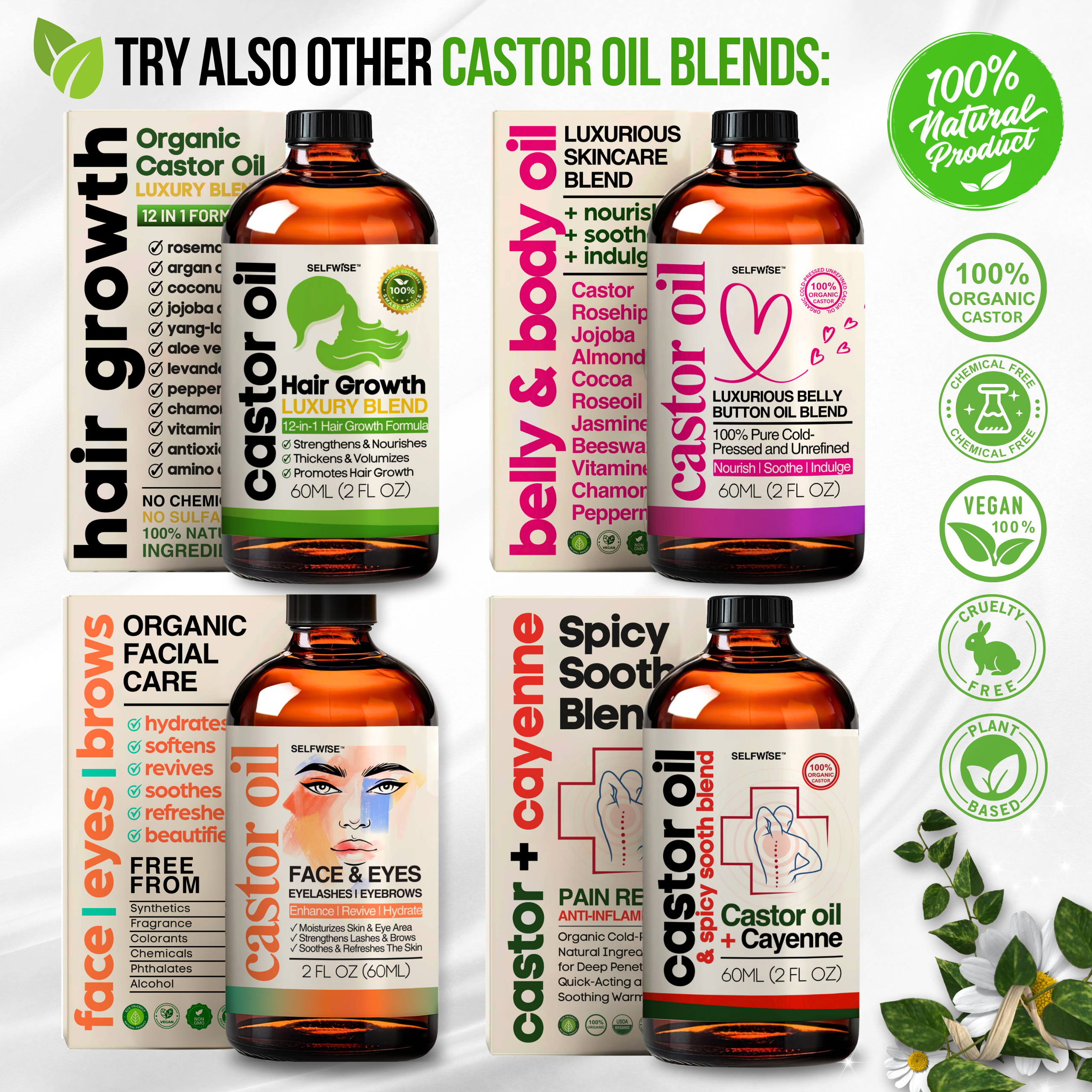 Castor oil for belly body and Skin with dropper (9)