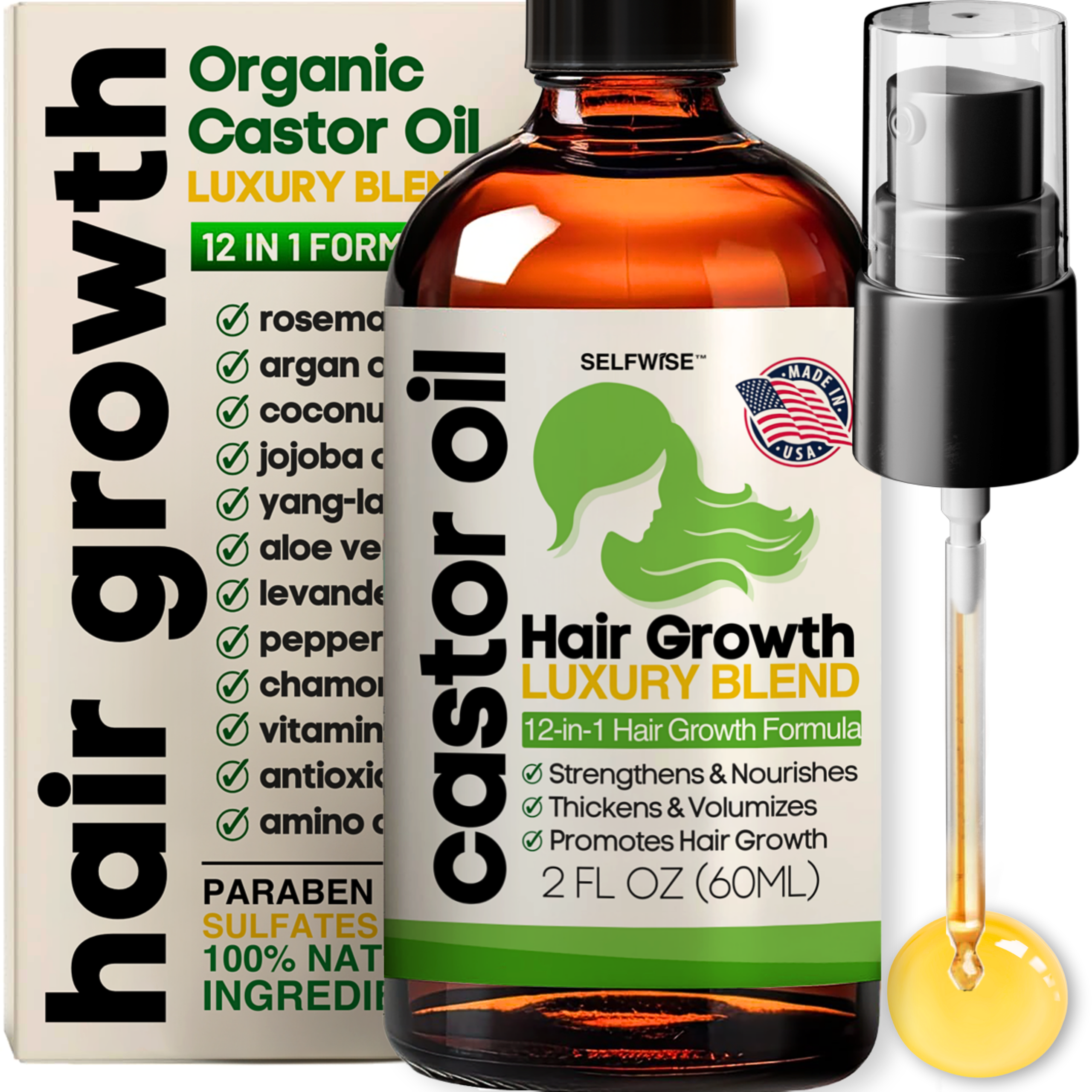 Castor oil for hair growth scalp care